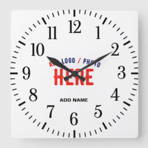 HORLOGE CARRÉE MARQUE BLANCHE MODERNE ET PERSONNALISABLE VÉRIFIÉE