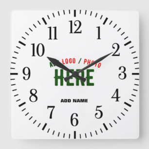 HORLOGE CARRÉE MARQUE BLANCHE MODERNE ET PERSONNALISABLE VÉRIFIÉE