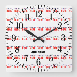 HORLOGE CARRÉE MARQUE BLANCHE MODERNE ET PERSONNALISABLE VÉRIFIÉE