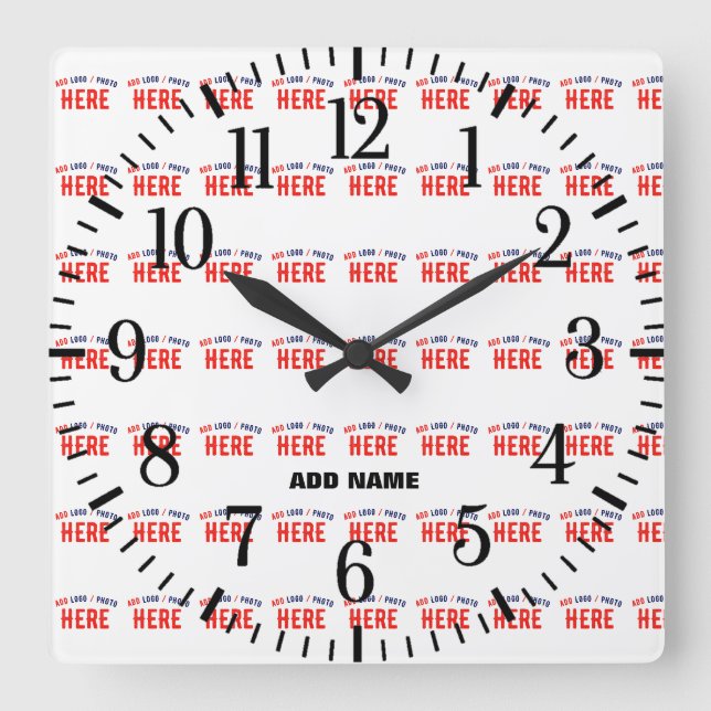 HORLOGE CARRÉE MARQUE BLANCHE MODERNE ET PERSONNALISABLE VÉRIFIÉE (Recto)