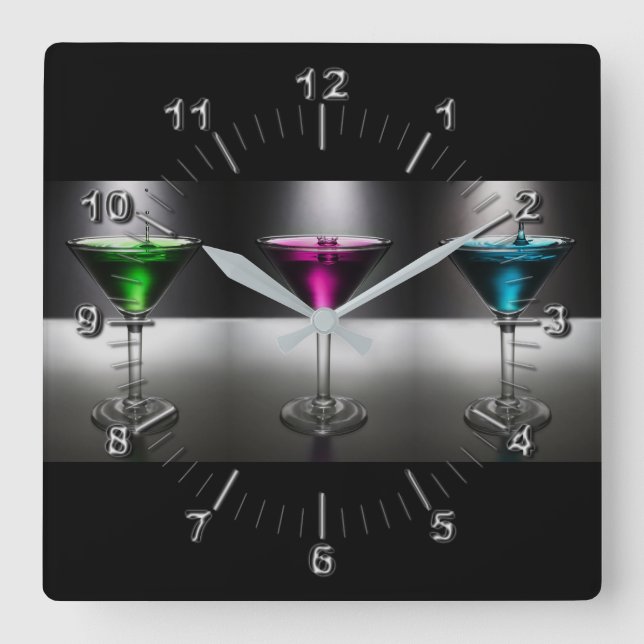 Horloge Carrée Martini (Recto)