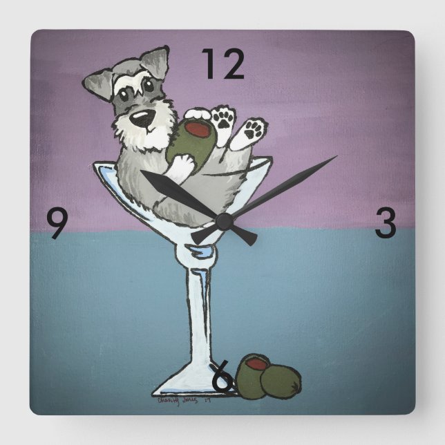 Horloge Carrée Martini Clock (Recto)