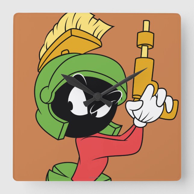 Horloge Carrée MARVIN MARTIAN™ Ready Avec Laser (Recto)