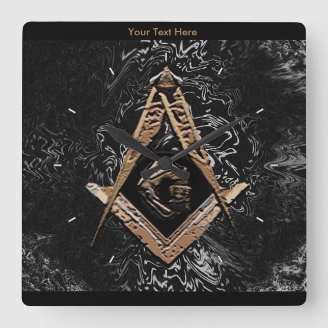 Horloge Carrée Masonic Minds (Recto)