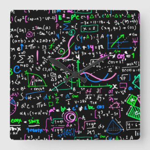 Horloge Carrée Math cycle linéaire mathématique éducation cercle