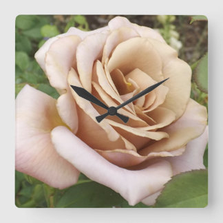 Horloge Carrée Mauve Rose