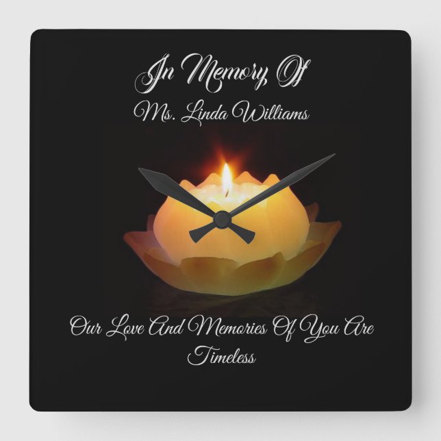 Horloge Carrée Mémorial (Recto)