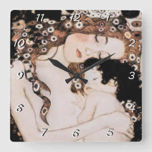 Horloge Carrée Mère et enfant Gustave Klimt