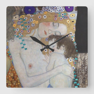 Horloge Carrée Mère et enfant par Gustav Klimt