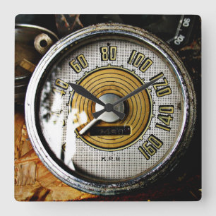 Horloge Carrée Mesure vintage de vitesse d'automobile