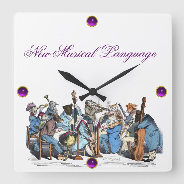 HORLOGE CARRÉE MEW MUSICAL LANGUES ANIMAL FARM ORCHESTRA (Recto)
