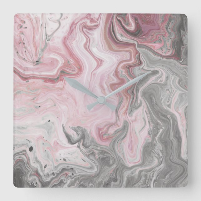 Horloge Carrée Minéraux vierges (Recto)