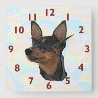 Miniature de Pinscher Art Wall Clock