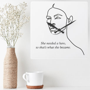 Horloge Carrée Minimal Black Elle Est Devenue Une Héros Inspirati