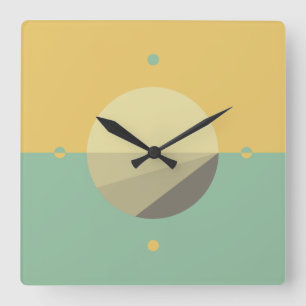Horloge Carrée Minimaliste géométrique 02