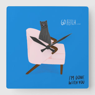 Horloge Carrée Mod Cats - Aller chercher