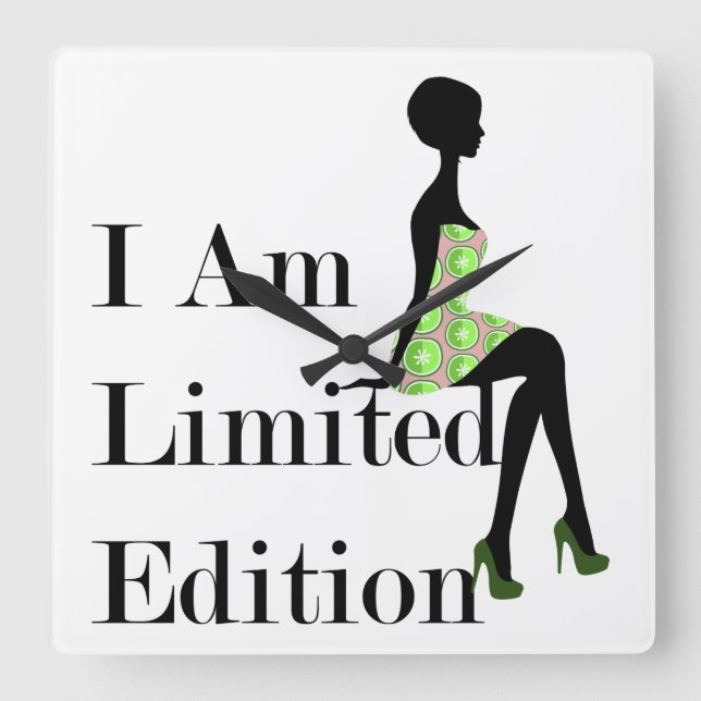 Horloge Carrée Mode Silhouette I Am Limited Edition Citation (Recto)