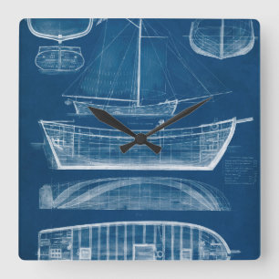 Horloge Carrée Modèle antique II de bateau