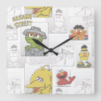 Modèle de bande dessinée vintage de Sesame Street