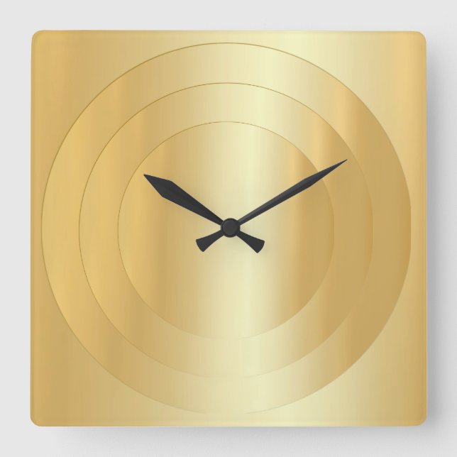 Horloge Carrée Modèle Gold Look Glamour Elégant Carré tendance te (Recto)