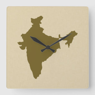 Horloge Carrée Modes Inde d'épice de cari