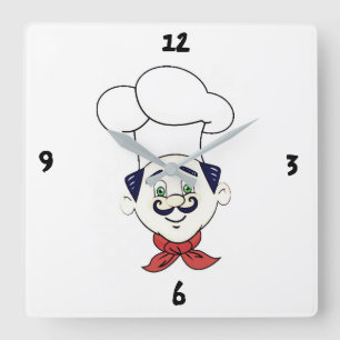 HORLOGE CARRÉE **MON CHEF PRÉFÉRÉ** FERMER