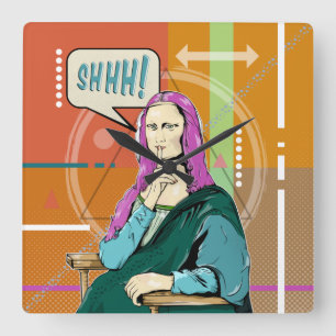 Horloge Carrée Mona Lisa