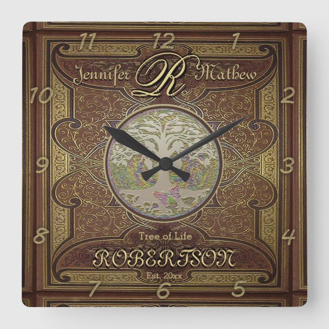 Horloge Carrée Monogram Custom Family (Recto)