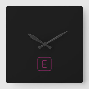 Horloge Carrée Monogram de Styled Pink & Black
