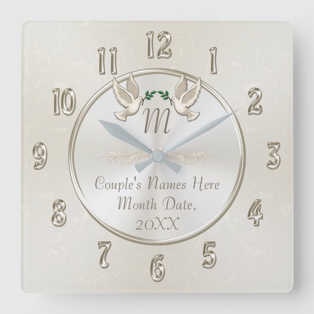 Horloge Carrée Monogram Wedding (Recto)