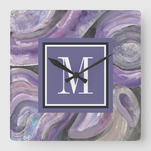 Horloge Carrée monogramme | Circle (Recto)