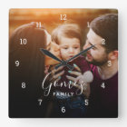 Monogramme de superposition de photo de famille pe