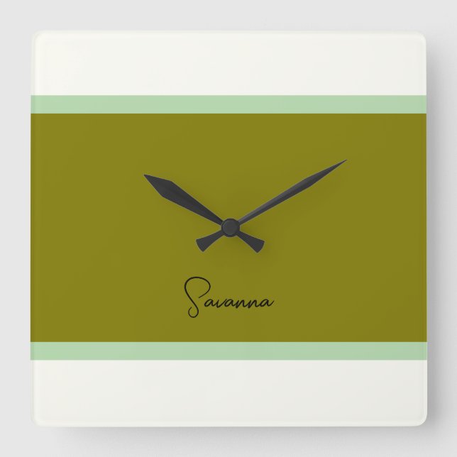 Horloge Carrée Monogramme moderne (Recto)