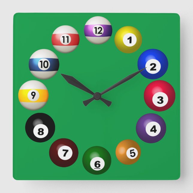 Horloge Carrée Mont Billiard (Recto)
