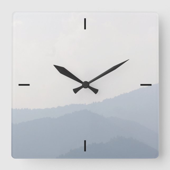 Horloge Carrée Montagnes (Recto)