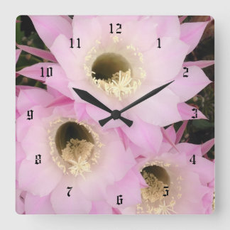Horloge Carrée Montre à fleurs de Catus