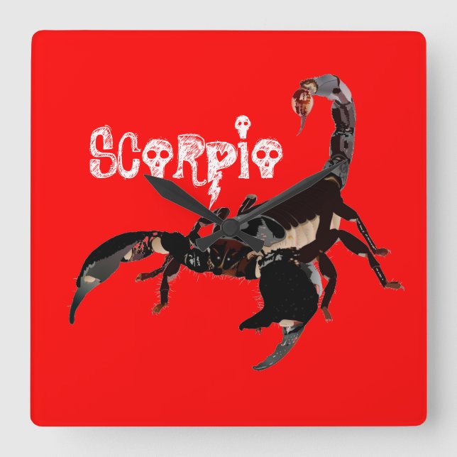 Horloge Carrée Montre scorpion (Recto)