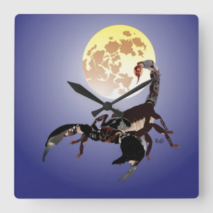 Horloge Carrée Montre scorpion