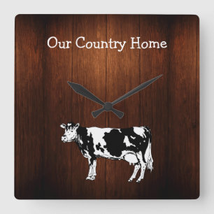 Horloge Carrée Montres à vaches country