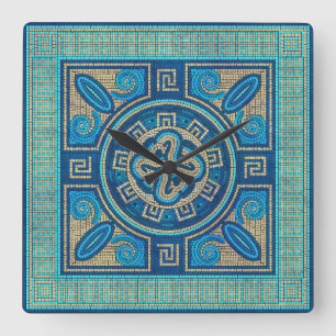 Horloge Carrée Mosaic Tile