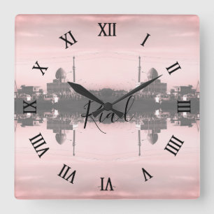 Horloge Carrée Mosquée Buniya de Bagdad en Irak vintage