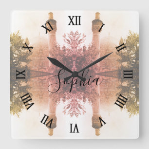 Horloge Carrée Mosquée royale vintage Iran Ispahan