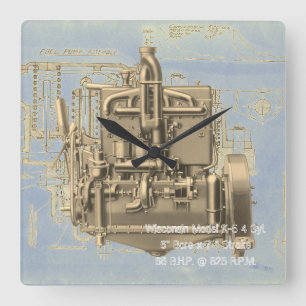 Horloge Carrée Moteur K tôt de Milwaukee le Wisconsin de moteur