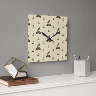 Horloge Carrée motif_4_acorn_2
