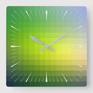 Horloge Carrée motif couleur 10