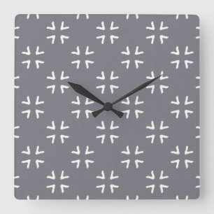 Horloge Carrée Motif de surface - Gris étoile - comme