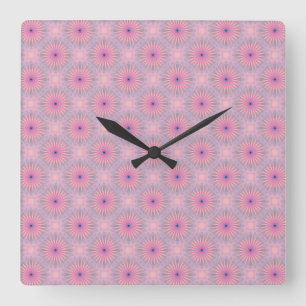 Horloge Carrée Motif Mandala