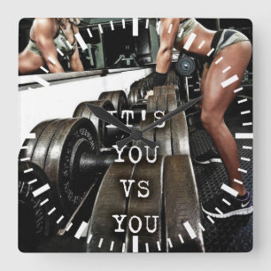 Horloge Carrée Motivation gym