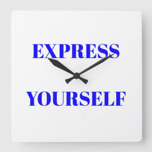 Horloge Carrée Motivation mots idéal inspirateur design mignon