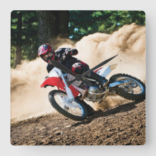 Horloge Carrée Motocross